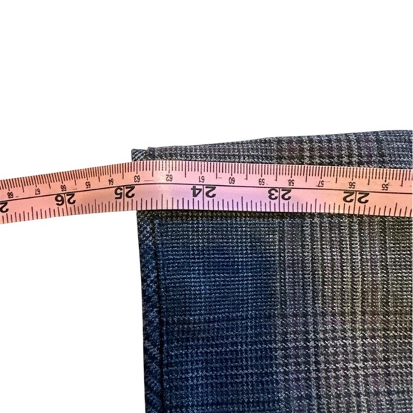 White House Black Market Moto Jacket Women Sz 8 Gray Merlot Plaid Cropped Lined - Picture 11 of 14